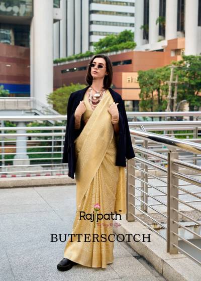 RAJPATH BUTTERSCOTCH 131 TO 136 DESIGNER SILK SAREE WHOLESALER IN INDIA